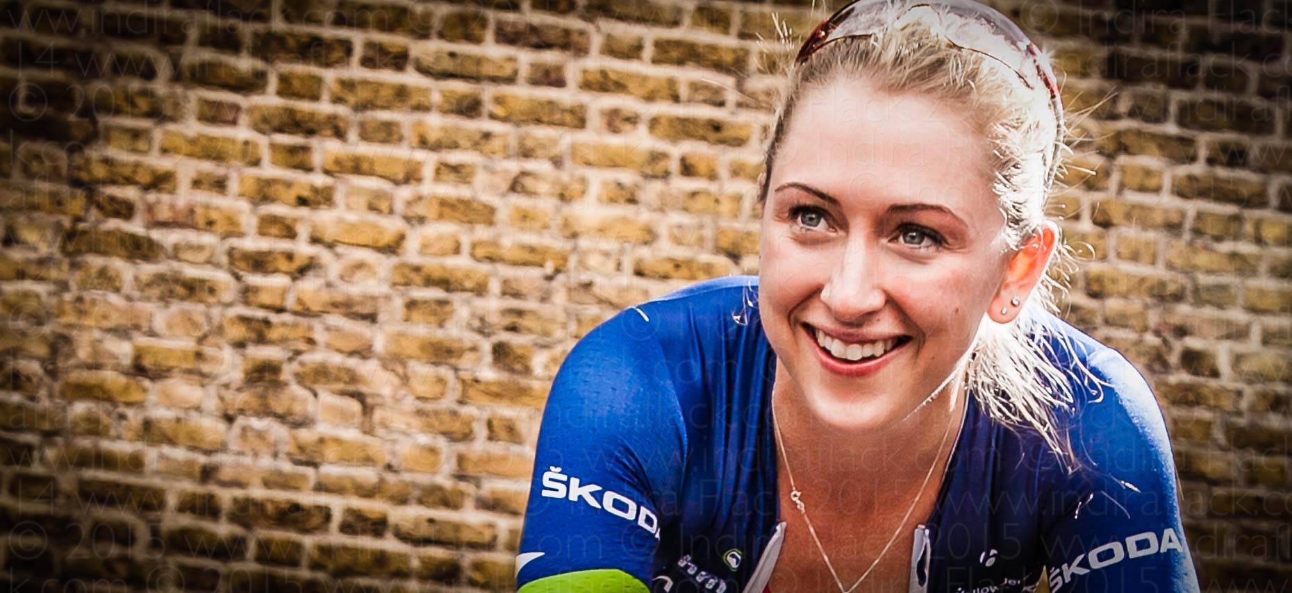 Laura Kenny portrait by Indira Flack for Matrix Pro Cycling