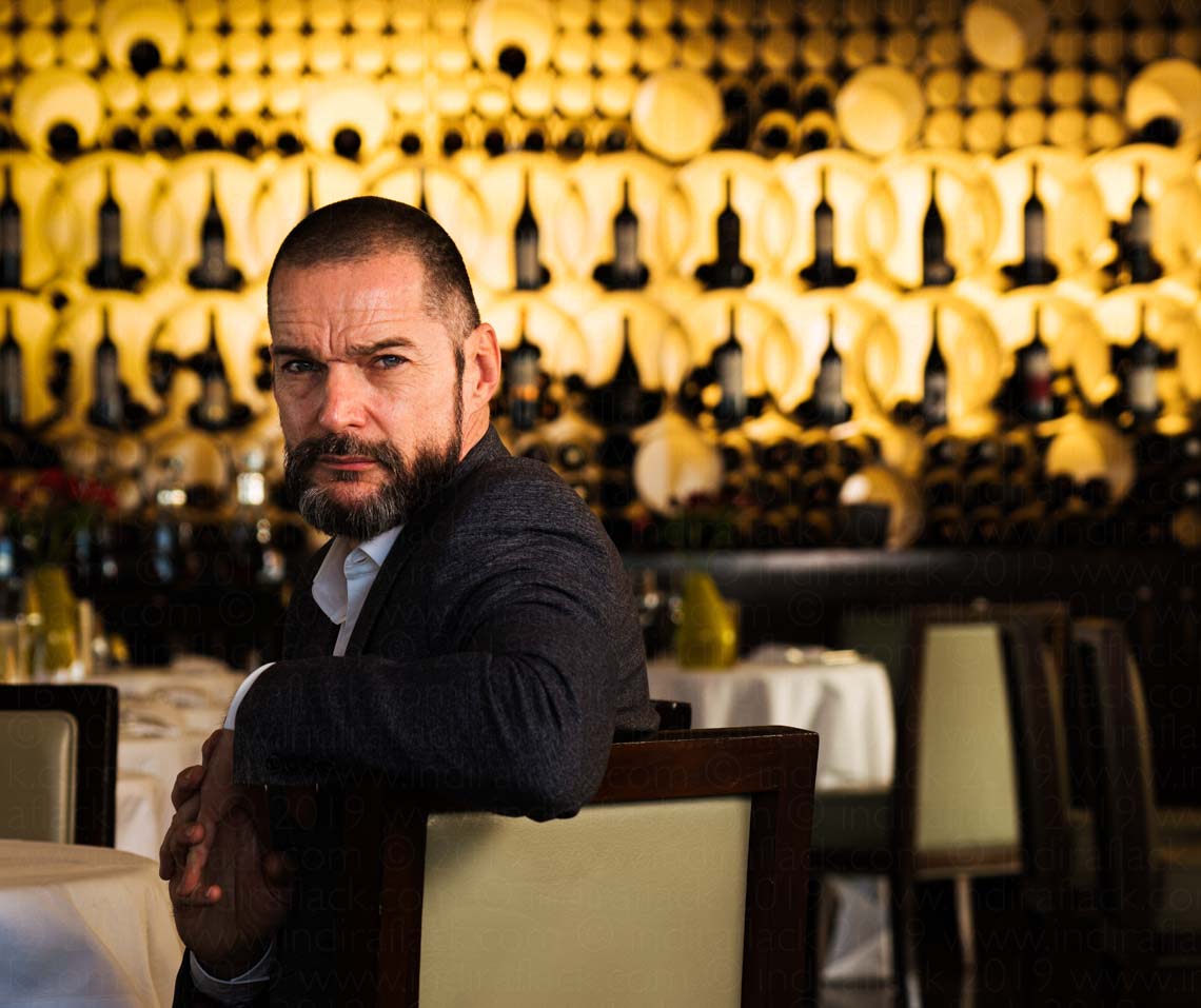 Fred Sirieix portrait taken for Mayfair Times by Indira Flack Photography 