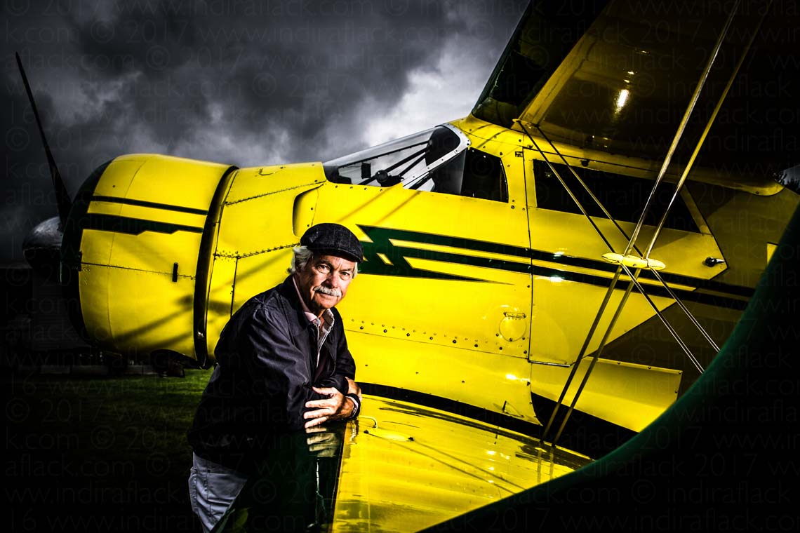 Freddie March Spirit of Aviation Beech D-17 Staggerwing Goodwood Revival portrait by Indira Flack Photography