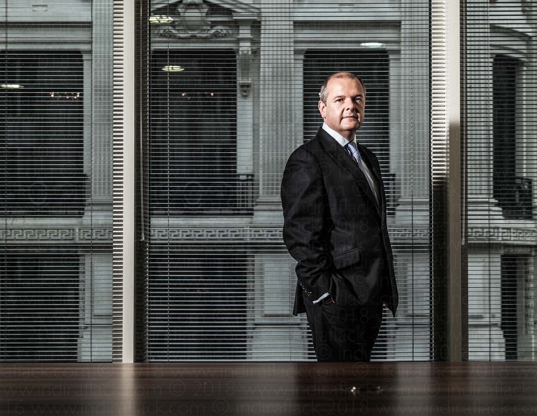 Richard Abbey portrait by Indira Flack for Economia