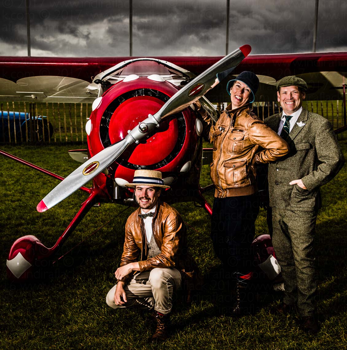 Goodwood Revival Freddie March Spirit of Aviation Monocoupe 90A portrait by Indira Flack Photography