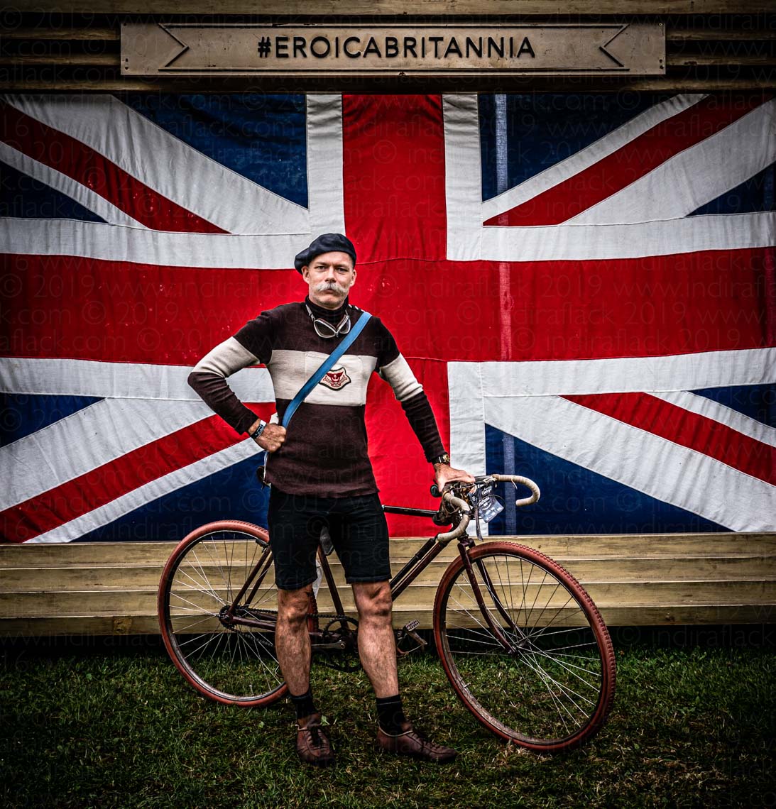Eroica Britannia Vintage Cycling photographed at Goodwood Revival 2021 by Indira Flack portrait photographer