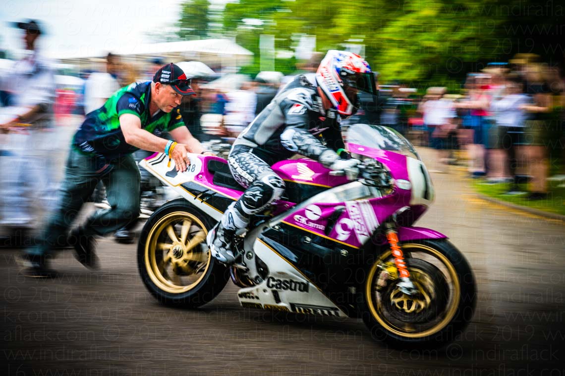 Honda RC45 at Goodwood Festival of Speed captured by Indira Flack Photography