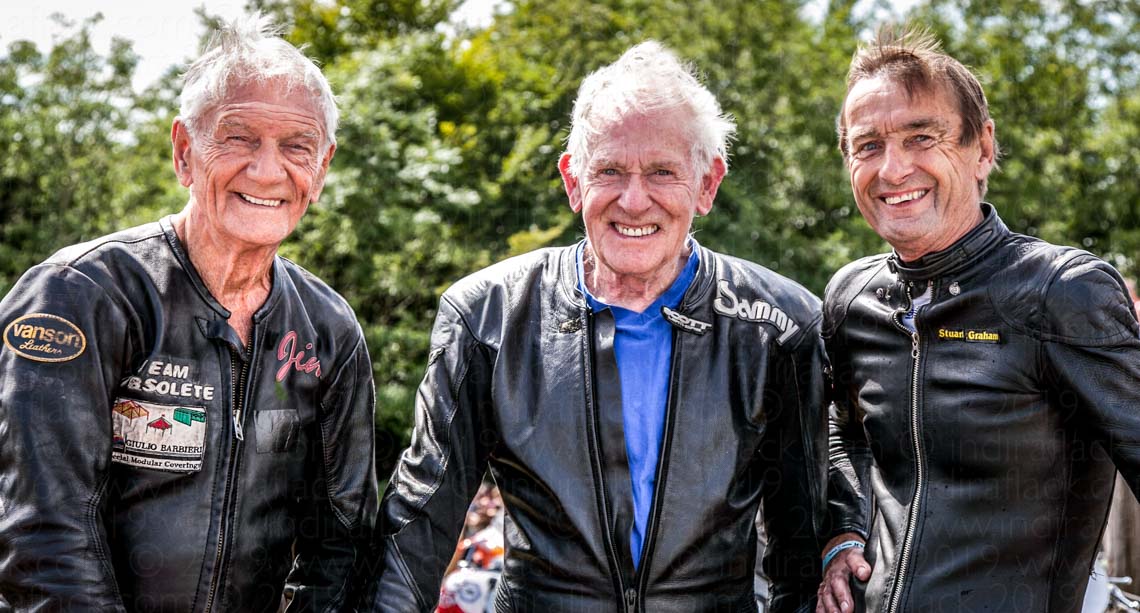 Jim Redman, Sammy Miller MBE & Stuart Graham - Motorcycle legends captured by Indira Flack Photography at Goodwood Festival of Speed