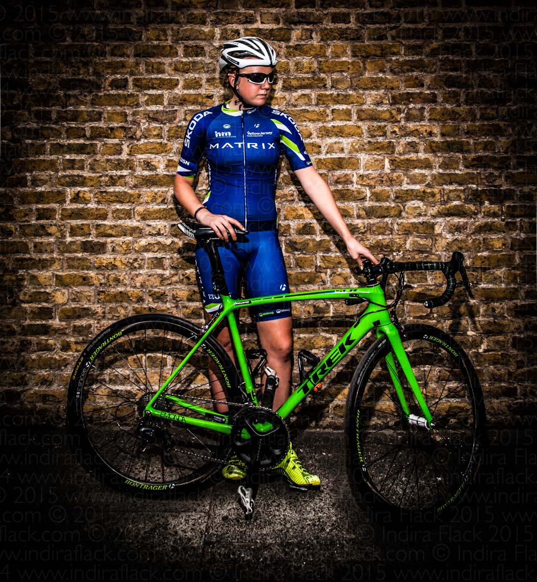 Mel Lowther portrait by Indira Flack for Matrix Pro Cycling